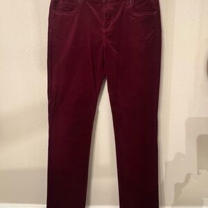 Women's Burgundy Straight Leg Pants